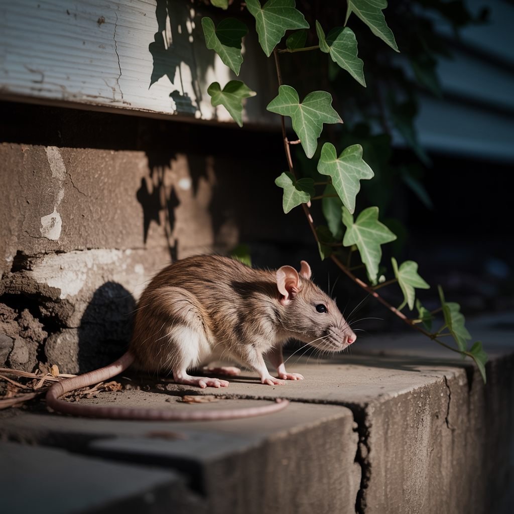 A brown rat on the ground — Dallas homes face two distinct rat species plus mice, each needing a different treatment